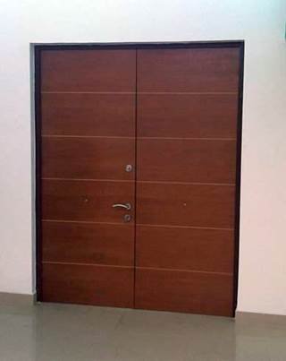 Puerta blindada doble para salones