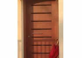 puerta con ventanillas